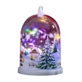 thumbnail image 1 of Christmas Tree Decorations, Colorful Lights Small Night Light Desktop Pendant, Snow Scenery Ornaments with Snowman Santa, Battery Powered, Christmas Gifts Christmas Tree Lights, 1 of 6