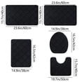 thumbnail image 2 of Bathroom Rugs and Mats Sets Foam Bath Mat 5 Set Bathroom Rugs for 5 Pcs Toilet Mats Universal Soft Comfortable Water Absorption Non-Slip Thick Machine Washable Easier to Dry Dark, 2 of 7