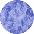 thumbnail image 1 of Ahgly Company Machine Washable Indoor Round Transitional Day Sky Blue Area Rugs, 4' Round, 1 of 7