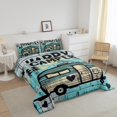 thumbnail image 3 of Erosebridal Ensemble de Literie Camping Heureux Simple, Couette Véhicule Récréatif, Décoration de Chambre Vintage, Réversible, Léger, 2 Pcs, 3 of 7
