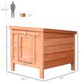 thumbnail image 3 of PawHut Wooden Rabbit Hutch Outdoor Pet House Orange, 3 of 10
