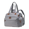 thumbnail image 1 of Xuanheng Diaper Bag Backpack Travel Bag Large Capacity Wear Resistant with Shoes Compartment Pacifier Case for Clothes Trip Essentials Gray, 1 of 8
