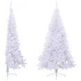 thumbnail image 2 of vidaXL Demi-Arbre de Noël Artificiel avec Support Blanc 180 cm PVC, 2 of 5