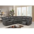 thumbnail image 1 of K-Living Lousiana Leathaire Sectional Sofa In Grey, 1 of 2