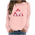 thumbnail image 1 of Pompotops Womens Summer Shirts Round-Neck Long Sleeve Tops Printed Regular Blouse Clearance, 1 of 4