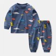 thumbnail image 2 of Pisexur Tenue d'Automne pour Bébé Fille Garçon, Ensemble 2 Pcs, Ensembles de Pyjamas pour Tout-Petit Bébé, Chandails à Col Rond à Manches Longues et Pantalons, Mode Décontractée, Ensemble de Vêtements de Nuit en Coton pour Garçons, 3 Mois à 6 Ans, 2 of 3