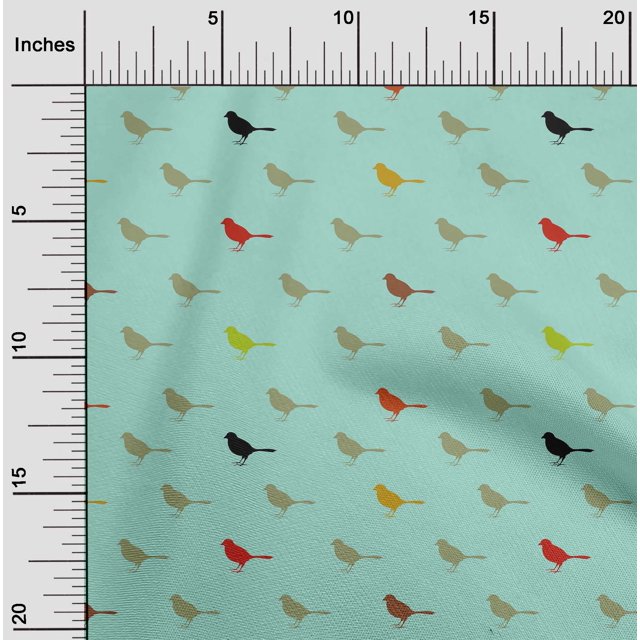 oneOone Cotton Flex Fabric Artistic Bird Decor Fabric Printed BTY 40 Inch Wide