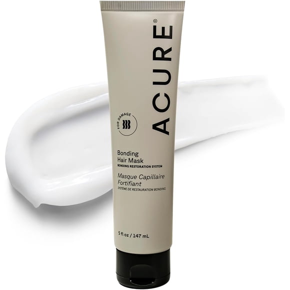 Acure Bonding Hair Mask for Dry, Damaged Hair, Bond Repair Mask with Chia Seed Extract, Avocado Oil & Argan Oil, 147ml