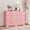 Pink, variant on BeesClover 6 Drawer Double Dresser, 47" Wide Dresser TV Stand, Modern Chest of Drawers for Bedroom, Large Storage Space Organizer Cabinet with Metal Handle for Living Room Hallway