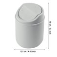 thumbnail image 3 of Mini Poubelle de Bureau à Couvercle Rabattable pour Déchets pour Cuisine Salon Petit Seau de Rangement, 3 of 4