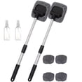 thumbnail image 1 of Windshield Window Cleaner Tool Windshield Wow Magnetic Car Window Cleaner Expandable Car Window Cleaner with Reusable Microfiber Pads and Spray Bottles, 1 of 2