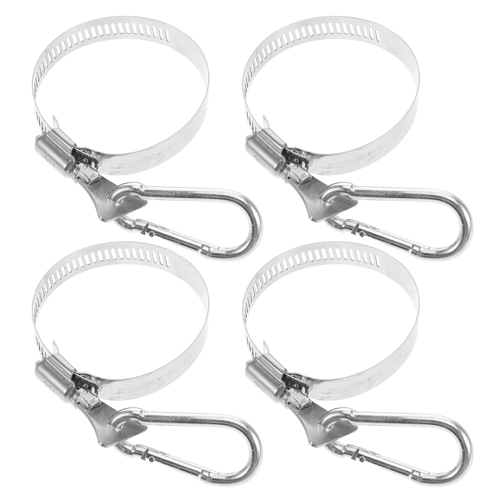 4 Pcs Pinces de Drapeau d'Extérieur pour Maison de Jardin Pinces de Drapeau en Acier Inoxydable avec Mousquetons Réglables pour Mât de Drapeau