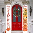 thumbnail image 4 of BJUTIR Fall Decorative Banners Thanksgiving Decor Party Decorations Autumn Door Sign Pumpkin Maple Leaf Welcome Porch Sign For Fall Party Garden Yard, 4 of 6