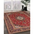 thumbnail image 3 of Ahgly Company Tapis d'Intérieur Lavables en Machine, Ronds, Traditionnels, Marron Orange Tigre, Ronds de 3', 3 of 7