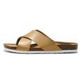 thumbnail image 1 of Men's Cork Sandals Cross Strap Comfortable Beach Slides, 1 of 11