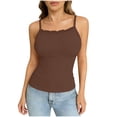 thumbnail image 1 of Besolor Camisoles pour Femmes Été en Dentelle Patchwork Col Ras du Cou Sans Manches à Bretelles Spaghetti Camis Confortables Couche de Base Ajustée Débardeur, 1 of 7