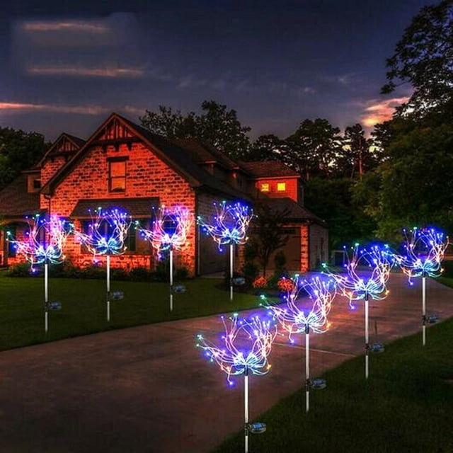 RXIRUCGD Home Decor Christmas Courtyard Decoration Led Solar Light Flower Arrangement Lamp (Shape Can Be Changed Manually)