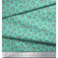 thumbnail image 2 of Soimoi Tissu Georgette Poly Vert Roue de Navire Tissu Nautique Imprimés au Yard 52 Pouces de Large, 2 of 2