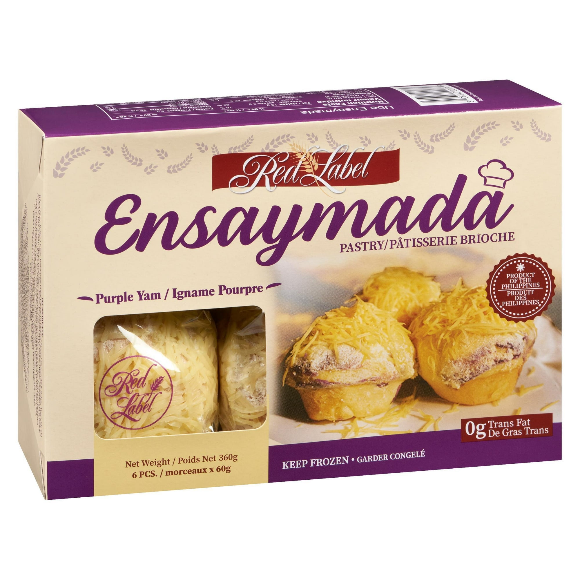 Red Label Ensaymada - Ube Filling, Red Label Ensaymada Ube