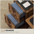 thumbnail image 4 of HOMCOM 2 Drawer Vertical File Cabinet with Silent Slides, Rustic Farmhouse Filing Cabinet with Barn Doors for A4/Letter Size, Printer Stand with Storage for Home Office, Rustic Brown, 4 of 5