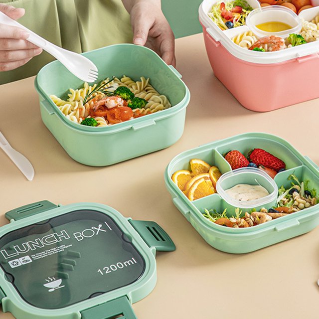 EGNMCR Lunch Box Kids,Bento Box Adult Lunch Box,Lunch Containers For Adults/Kids/Toddler,1200ML-5 Compartment Bento Lunch Box,Built-In Reusable Spoon & BPA-Free, Mother's Day Gift Ideas