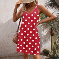 thumbnail image 4 of Penkiiy Robe pour Femmes, 2024 Robes Hawaïennes Robe de Soirée Sans Manches Débardeur m Rouge, 4 of 6