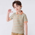 thumbnail image 1 of Chandail Polo pour Tout-Petits Garçons à Rayures Chemises d'Uniforme pour Garçons Chemises de Rugby Polo à Manches Courtes Garçons 3-4 Ans Tenue pour Garçons, 1 of 7