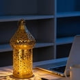 thumbnail image 4 of B Home Decor Iron Gold-Plated Lantern Stand – Decorative Candle Holder For Table, Mantel, And Festive Settings, Medium, 4 of 5