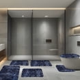 thumbnail image 4 of EGNMCR Area Rug, Rugs for Bedroom, New Mixed Color Bath Mats 6 Set Whole Room 6 Pcs Toilet Mats Universal Soft Comfort Water Absorption Non Slip Thick Machine Washable Easy To Dry Dark Carpets Suits, 4 of 7