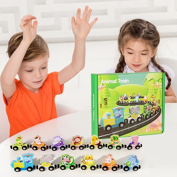 Fridja Liquidation Tracteur à Piste pour Enfants Petit Train Magnétique Bébé Éducation Précoce Casse-Tête Garçon Jouet à Assembler