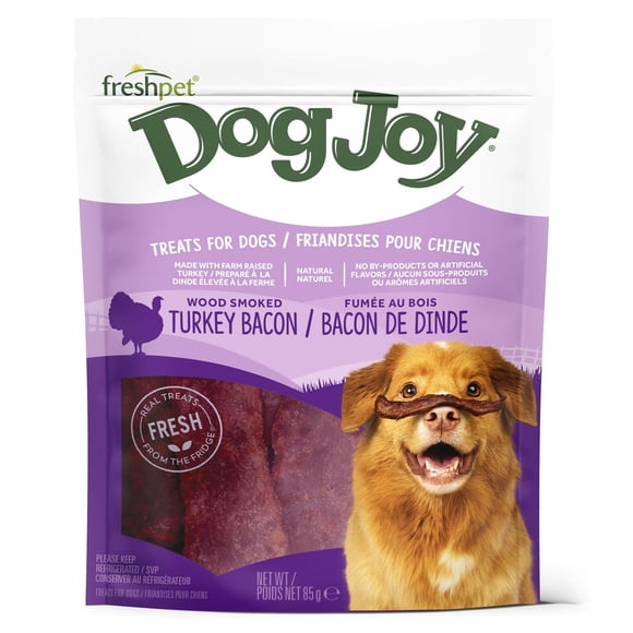Freshpet Dog Treat, Dog Joy Wood-Smoked Turkey Bacon Treat