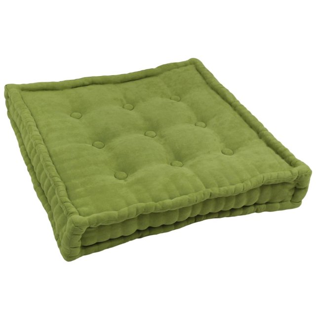 Coussin de Sol Carré de 25 Pouces en Forme de Cordier avec Touffes à Boutons