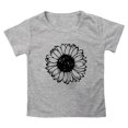 thumbnail image 4 of PMVFHDE T-Shirt Graphique pour Enfants à Imprimé Tournesol, Col Rond, Manches Courtes, Haut Décontracté, Tee pour Fille, 3-Gris, 2-3 Ans, 4 of 4