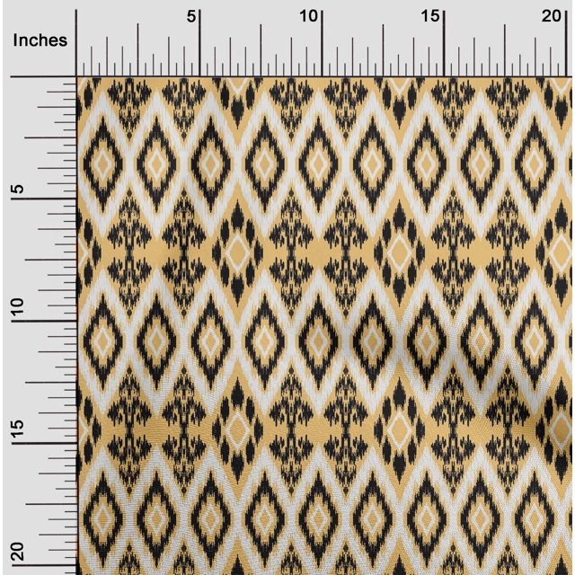 oneOone Polyester Lycra Fabric Geometric Ikat Decor Fabric Printed BTY 56 Inch Wide