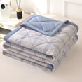 thumbnail image 4 of Cotton Multicolor Summer Quilt Lightweight Embossed Design Home Bedding 39x59 Inch Decorative Cover Living Room Sofa Throw Cooling Blanket Washable, 4 of 6