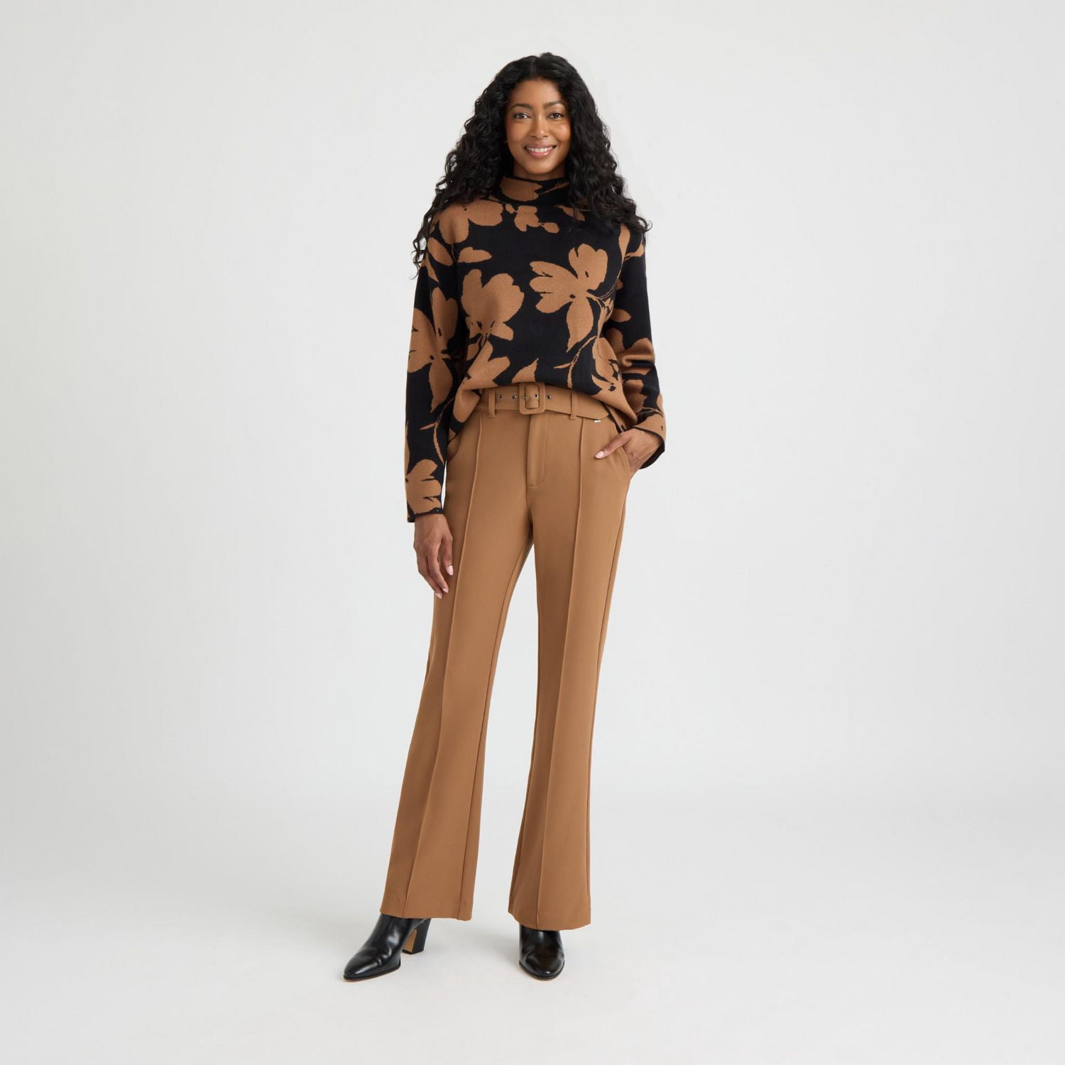 Pantalon évasé à demi-ceinture de Mexx pour femmes