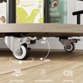 thumbnail image 4 of Garvee Bar Serving Cart with 3 Tier Storage Shelves, Wine Rack, Glass Holder, Black and Gray, 4 of 8