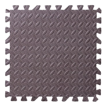 Matoen12 Tapis de Sol Épais en Mousse de Coton à Casse-Tête et Peluche, Tapis de Sol Pliables pour Chambre, Chambre d'Enfant, Salon, Tapis de Jeu Uni pour Enfants, 12"x12"x0.5", 1 Pack, Brun, Carré