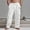 Style2-White mens pants, variant on Mceream Mens Linen Cargo Pants Elastic Drawstring Waist Lightweight Summer Beach Pants Solid Color Casual Straight Trousers Ropa De Hombre Black XL