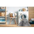 thumbnail image 2 of Ahgly Tapis d'Intérieur Lavable en Machine Carré Transitionnel Gris Platine, 5 Pieds Carré, 2 of 7