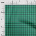 thumbnail image 2 of oneOone Cotton Silk Green Fabric Check Craft Projects Decor Fabric Printed By The Yard 42 Inch Wide, 2 of 4