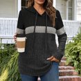 thumbnail image 3 of Yuyuzo Hoodies for Women Casual Ribbed Knit V Neck Sweatshirts Long Sleeve Fall Warm Pullover Sweater Tops, 3 of 6