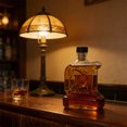 thumbnail image 4 of Glass Bottle With Stopper 150 ml Borosilicate Whiskey Decanter Portable Wolf Design Lead Free Heat Resistant Beverage Container, 4 of 7