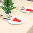 thumbnail image 3 of Oleegame 1PC Stainless Steel Cutlery Set Tool Christmas Set Christmas Fork 11PCS Hat Tableware Decorative Storage Home Decor Red, 3 of 8