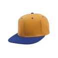 thumbnail image 1 of Top Headwear Flat Bill Adjustable Snapback Cap - Gold/Royal, 1 of 2