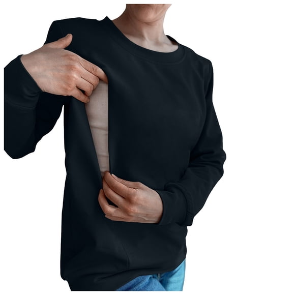 Daznico Women Causal Maternity Nursing Sweatshirt Comfort Friendly Zip Breastfeeding Pullover Tops Mama's Boobery Sweater,Breastfeeding Shirts,Size L