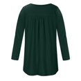 thumbnail image 4 of FAIWAD Tunique Basique pour Femmes Manches Longues Col Rond Bouton Blouse Décontractée Plissée Ample Chandail, 4 of 6