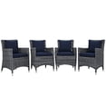 thumbnail image 2 of Modway Summon Ensemble de Salle à Manger d'Extérieur Sunbrella® de 4 Pcs en Canvas Navy, 2 of 6