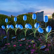 Solar Tulip Garden Lights – Waterproof Outdoor Solar Stake Lights for Yard, Lawn, Pathway, and Landscape Decoration with Automatic Dusk-to-Dawn Sensor