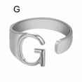 thumbnail image 1 of CUITING Fashion Adjustable Initial Alphabet Letter A-Z Ring Finger Rings Women Jewellery-Silver C, 1 of 9